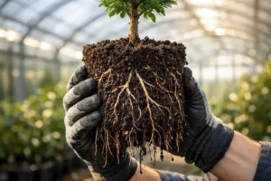 Эталонный посадочный материал, выращенный с применением биогумуса  