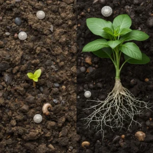 рассада растет в разы быстрее