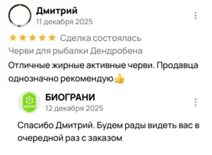 Отзыв от Дмитрия по червям
