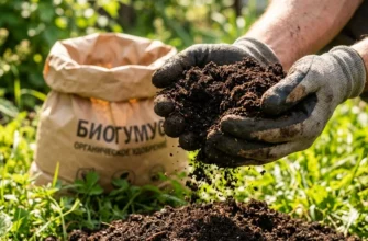 руки с настоящим биогумусом