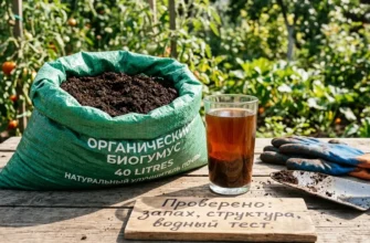 зелёный мешок биогумуса и проверка качества